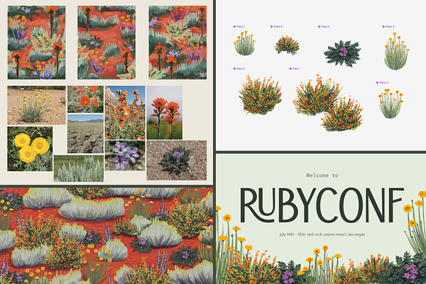 Moodboard for visual direction, typography and color