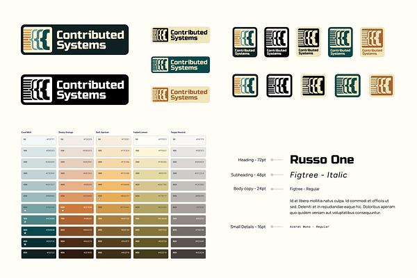 The final logo, color palette and fonts