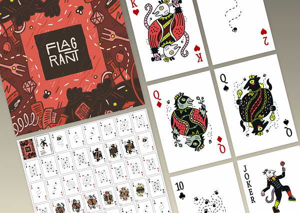  Close-up of playing card designs