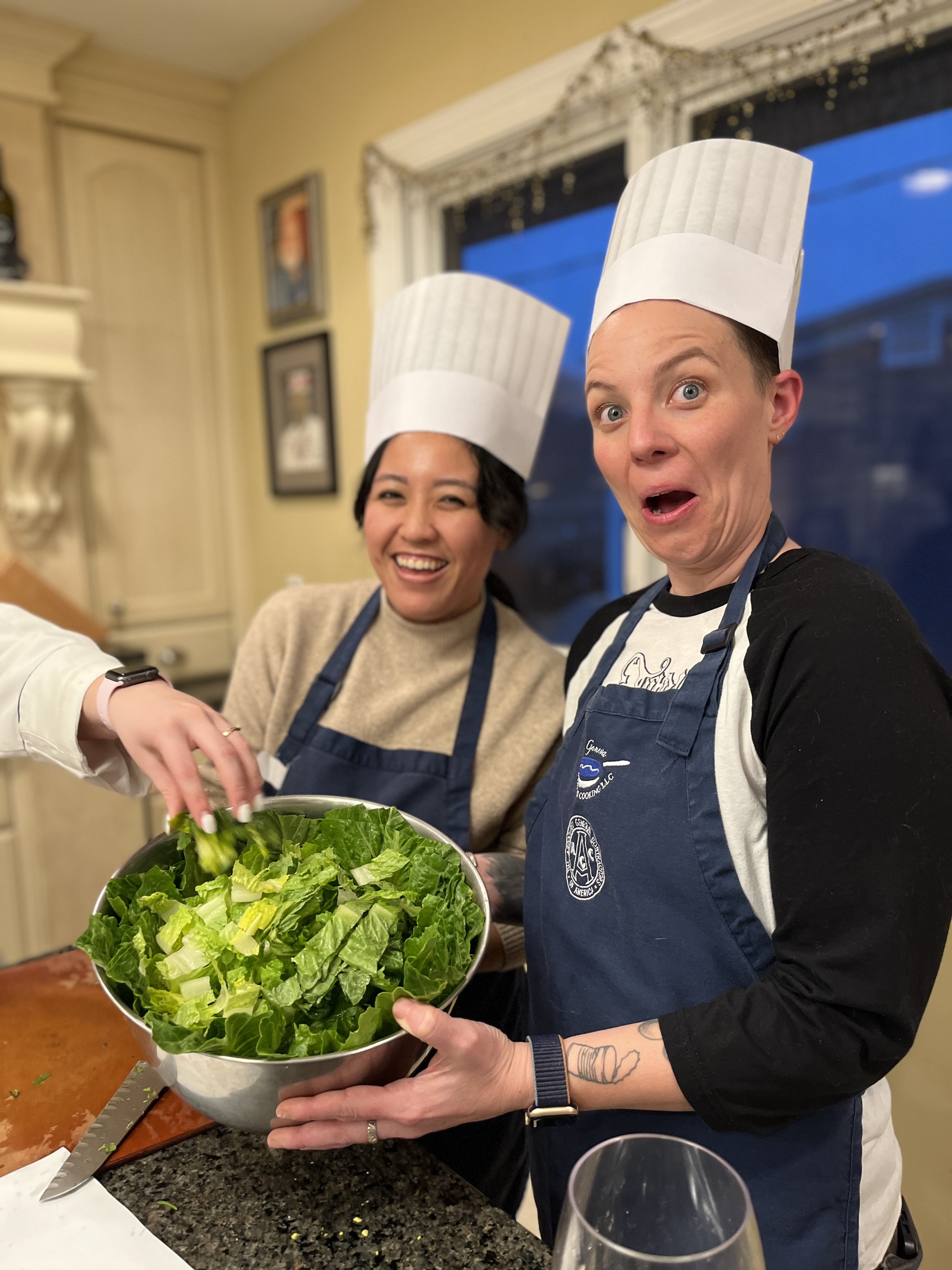 Kelly and Gina prepared a killer salad