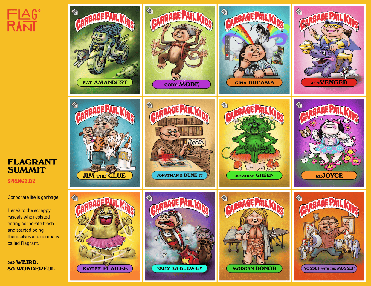 Custom Flagrant Garbage Pail Kids