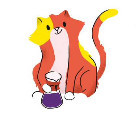 cat with carafe