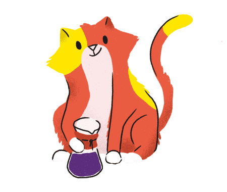 cat with carafe