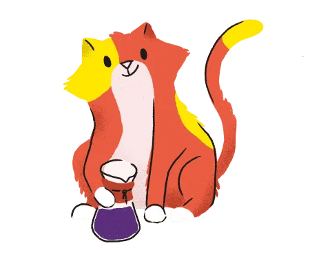 cat with carafe