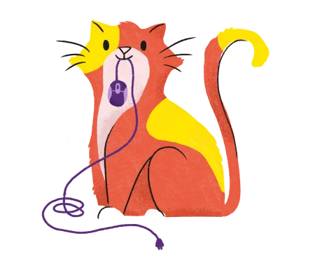 cat with mouse