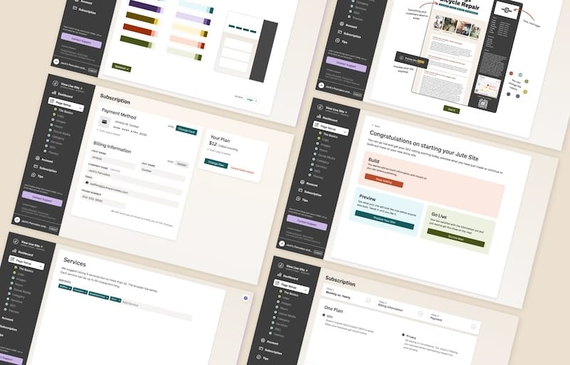 A screen shot of a Jute Page