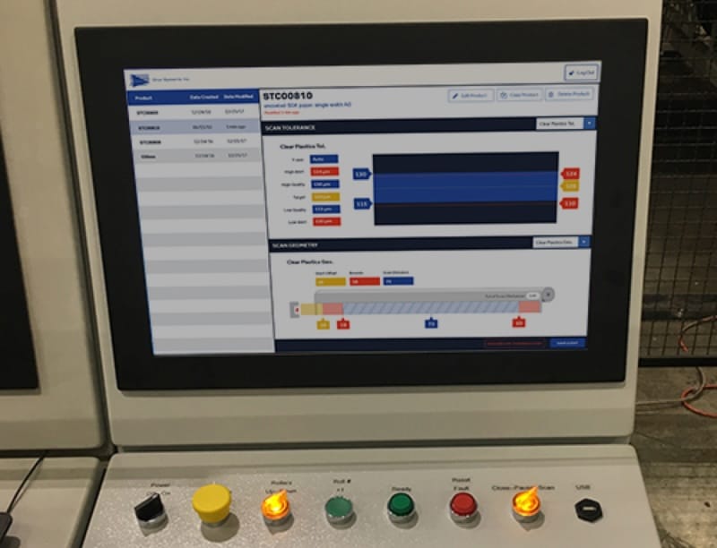 Image of a computer screen in a factory